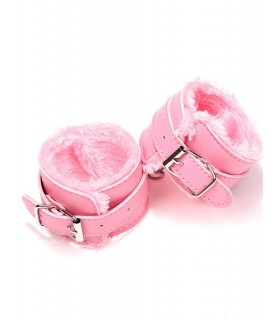 Esposas cuero simil con cadena