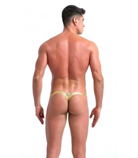 Tanga metalizada, tiro bajo.