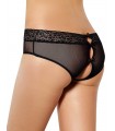 Sexy tanga de tull traslucida con cintura de encaje.