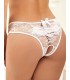 Tanga Sexy de Encaje color blanco En talles grandes y Especiales.