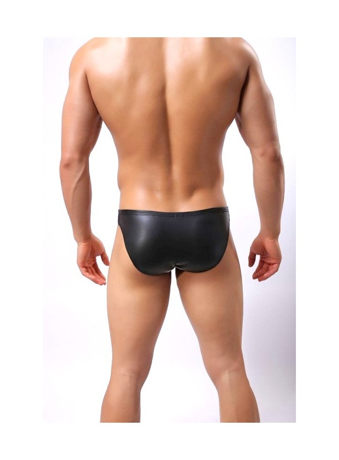 Original Slip de  lycra aspecto cuero. Lencería para hombres