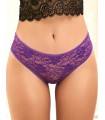 Tanga Sexy de Encaje color blanco En talles grandes y Especiales.