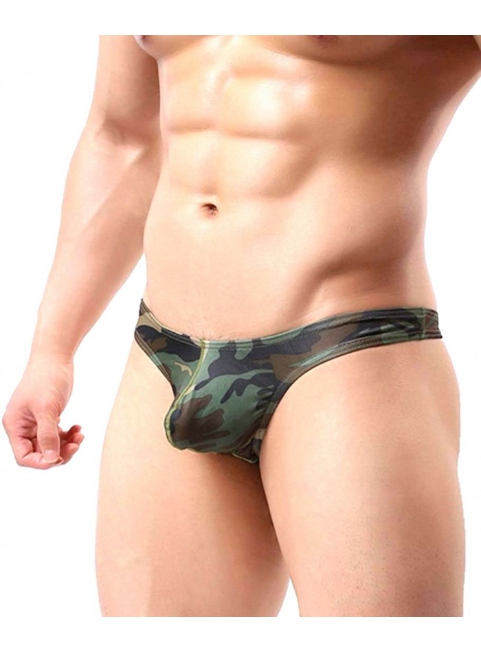 Colaless sunga tanga masculina diseño camuflado verde militar