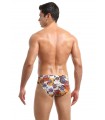 Slip de hombre diseño estampado figuras de perro pug.