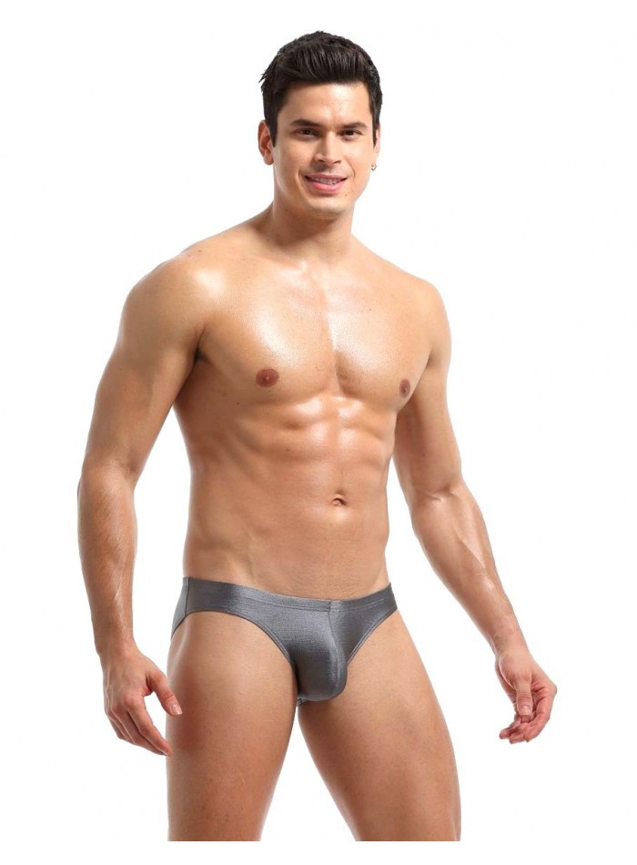 Slip de lycra satinado, lencería masculina, disponible en varios colores.