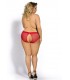 Tanga colaless de red abierta atrás, talles grandes hasta 3XL