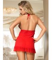 Babydoll rosado de tull y encaje. Tienda online en Uruguay