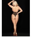 Sexy body colaless, malla de red, color negro.