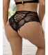 Tanga Sexy de tull y encaje, diseño con cintura alta.