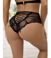 Tanga Sexy de tull y encaje, diseño con cintura alta.