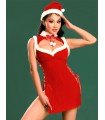 Disfraz sexy mamá noel, incluye vestido y sombrero aterciopelado.