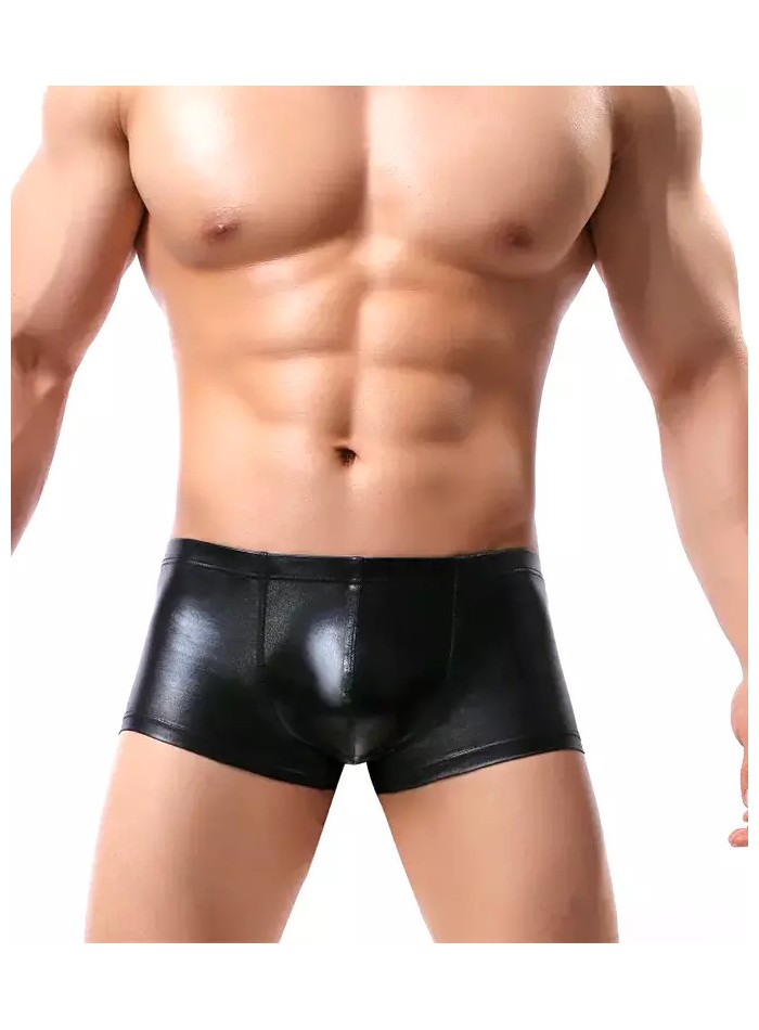 Boxer masculino, metalizado, dorado, plateado y negro.