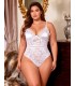 Body de encaje sexy colaless, con push up