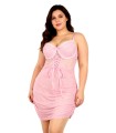 Babydoll traslúcido copa con aro, talles hasta el 5XL