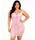 Babydoll traslúcido copa con aro, talles hasta el 5XL