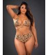 Malla triángulo y bikini tiro alto