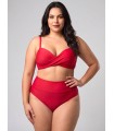 Bikini tiro alto y top trenzado