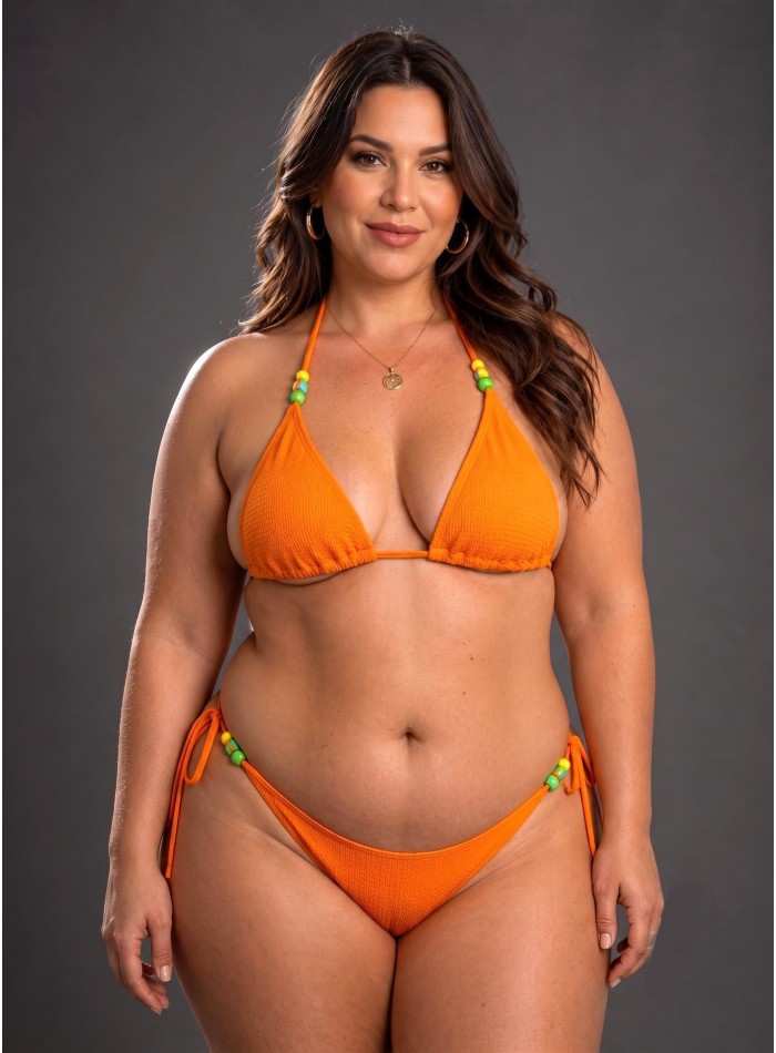 Bikini triángulo texturado