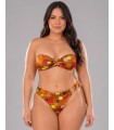 Bikini strapless estampado
