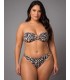 Bikini strapless estampado