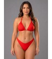 Bikini liso con diseño en bretel