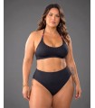 Bikini tiro alto texturado
