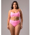 Bikini tiro alto texturado