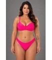 Bikini texturado con top trenzado