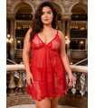 Babydoll Azul, Lencería Sext talle Grande y Especial. Incluye tanga